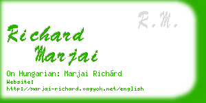 richard marjai business card